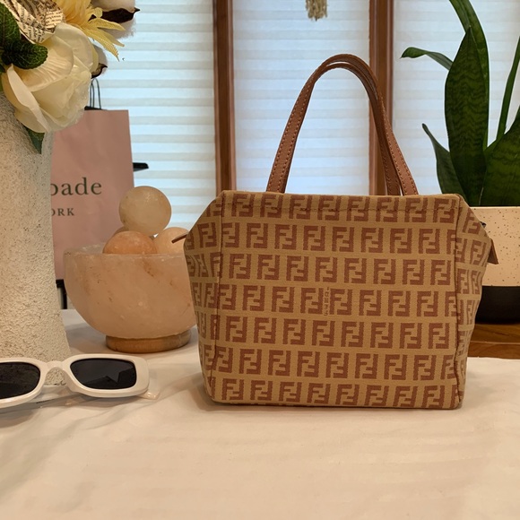 Authentic Fendi Zucchino Mini Hand Bag - Picture 13 of 13